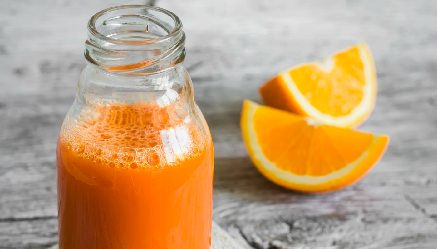 Refrigerante de laranja caseiro